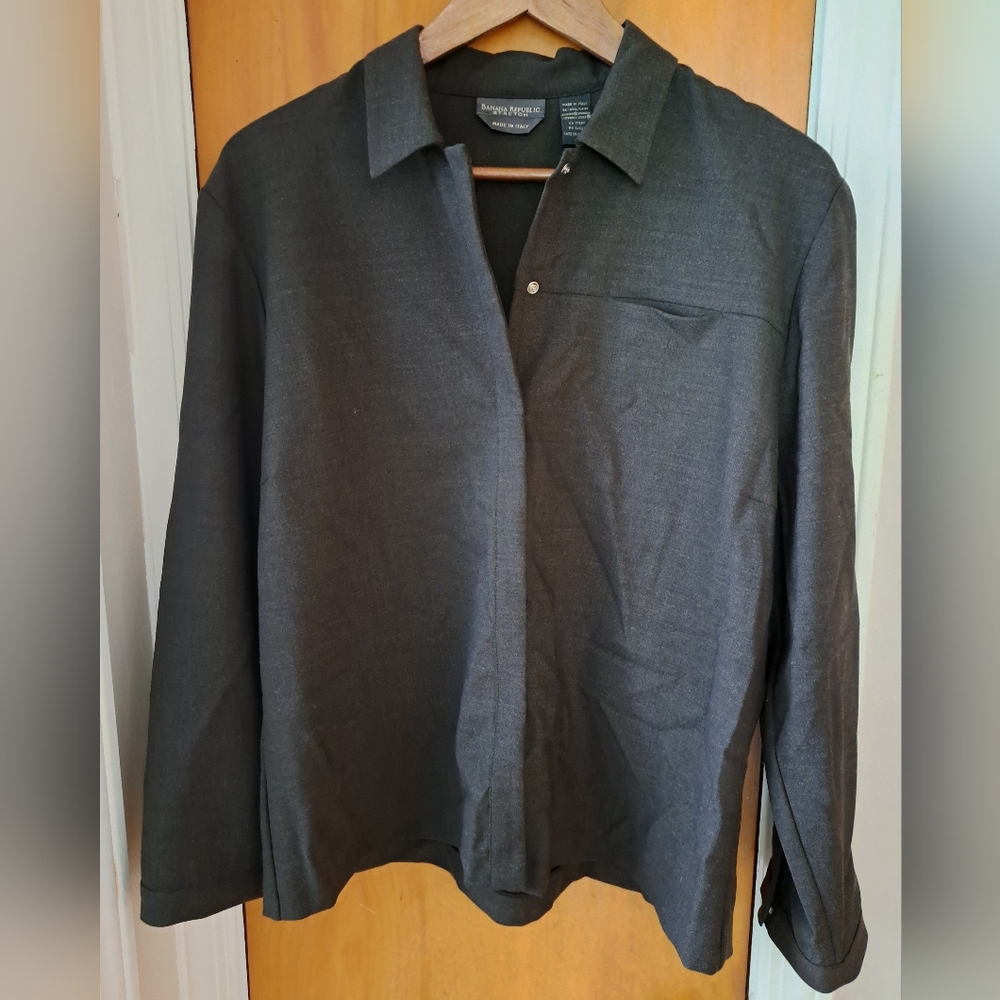 Banana Republic Charcoal Stretch Shirt